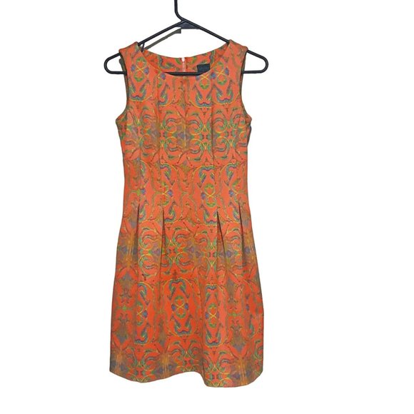 Gabby Skye Dresses & Skirts - GABBY SKYE Women's Size 4P Dress ORANGE BAROQUE Fit & Flare, Stretch, Pockets